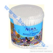 Ватные палочки "AURA" в банке, 200шт.