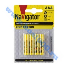 Батарейки миз.блист. ААА R03 Navigator (4шт.)