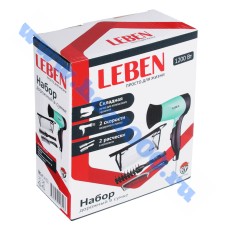 Фен для волос, дорожный, складная ручка "Leben" №259139
