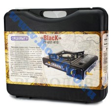 Плита настольная, газовая "СЛЕДОПЫТ-Black" №PF-GST-N10 (с переходником)