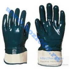 Перчатки строительные, синие, краги (12пар.)