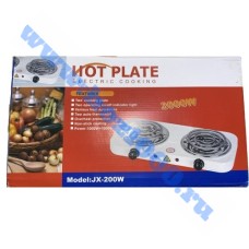 Эл.плитка 2-конфорочная спиральная "Hot Plate" 1000w+1000w