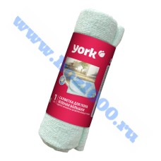 Салфетка для пола хлопковая, бирюзовая в рулоне "York" 220г. (60х75см.)