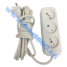 Удлинитель б/з 3м. пр.Китай №604 Удлинитель б/з 3м. пр.Китай №604
