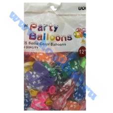 Шары воздушные "PARTY BALLOONS" с рисунком (50шт.)