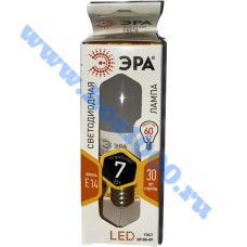 Лампа светодиодная "ERA" 7 Вт-Е14 теплый свет 1/10