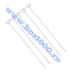 Набор трубочек с зажимом для шарика, 5шт. пластик. 41см. №518006