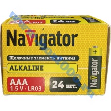 Батарейки миз. ААА R03 Navigator алкалин (24шт.)