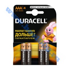 Батарейки миз.бл. ААА R03 Duracell alkalin (4шт.)