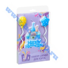 Набор свечей для торта, с тортом, 16см. №506206