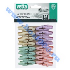 Набор прищепок 16шт, "Vetta" пластик №453027