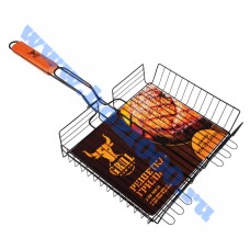 Решетка гриль с антипригар. покр. "Grillboom" 24х30х6см. №104024