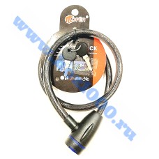 Замок велосипедный потивоугонный 12х800мм. "Орёл" №068 / 003