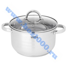 Кастрюля "VETTA Фултон" 22х12,5см. 4,0л. со стекл.крышкой №822114