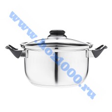 Кастрюля "Стрейтон" 20х11,5см. 2,9л. со стекл. крышкой №822119