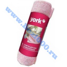 Салфетка для пола хлопковая, розовая в рулоне "York" 220г. (60х75см.)