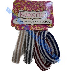 Резинки для волос Кокетка "Зефирки- полоски" ( 4 шт.d-4.5 цветн.)786393